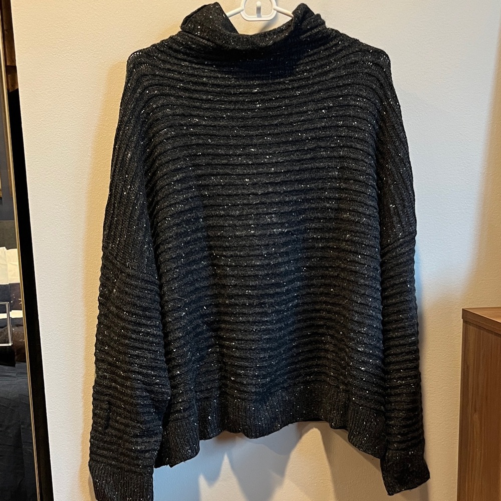 Black Donegal Belmont Mockneck Sweater in Coziest Yarn